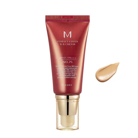 [Missha] M Perfect Cover B.B Cream (50ml) - Shade #25 Warm Beige